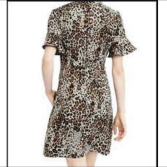 NWT Luxury Spring Rare Banana Republic flute sleeves leopard/animal print dress - Picture 2 of 8